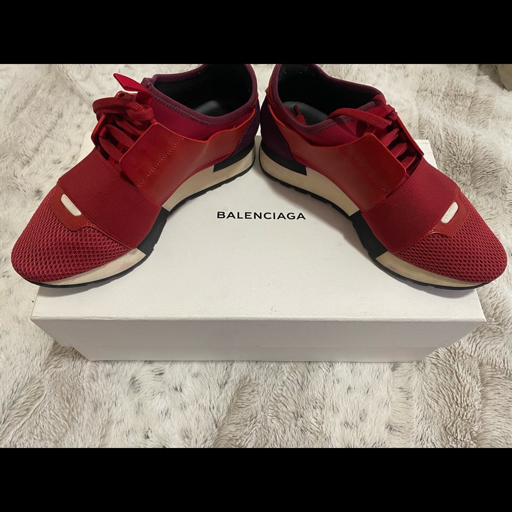 Balenciaga Race Shoes Red/Purple Size 36